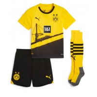 Dječji Nogometni Dres Borussia Dortmund Donyell Malen #21 Domaci 2023-24 Kratak Rukav (+ Kratke hlače)